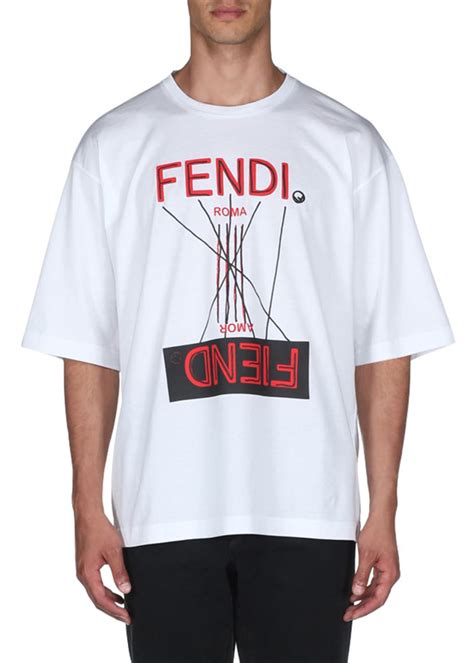 fendi tshirt uomo logo|fendi fiend t shirt.